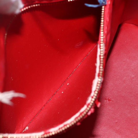 LOUIS VUITTON Monogram Vernis Houston Hand Bag Rouge M91092 LV Auth 157674