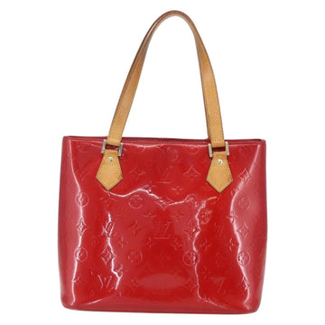 LOUIS VUITTON Monogram Vernis Houston Hand Bag Rouge M91092 LV Auth 157674 - 0