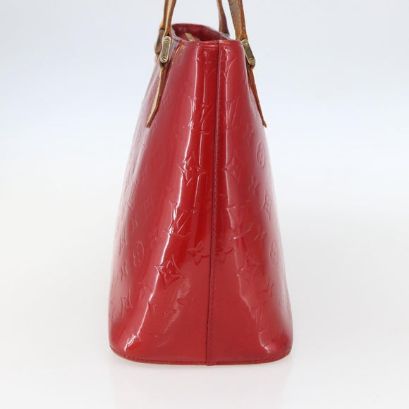 LOUIS VUITTON Monogram Vernis Houston Hand Bag Rouge M91092 LV Auth 157674