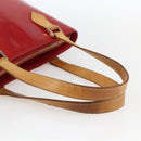LOUIS VUITTON Monogram Vernis Houston Hand Bag Rouge M91092 LV Auth 157674-7