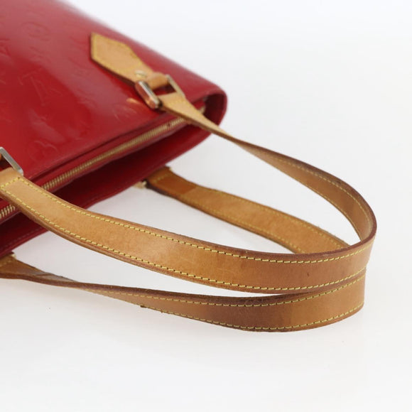 LOUIS VUITTON Monogram Vernis Houston Hand Bag Rouge M91092 LV Auth 157674