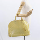 LOUIS VUITTON Monogram Vernis Alma PM Hand Bag Broncorail M91445 LV Auth 157676-24