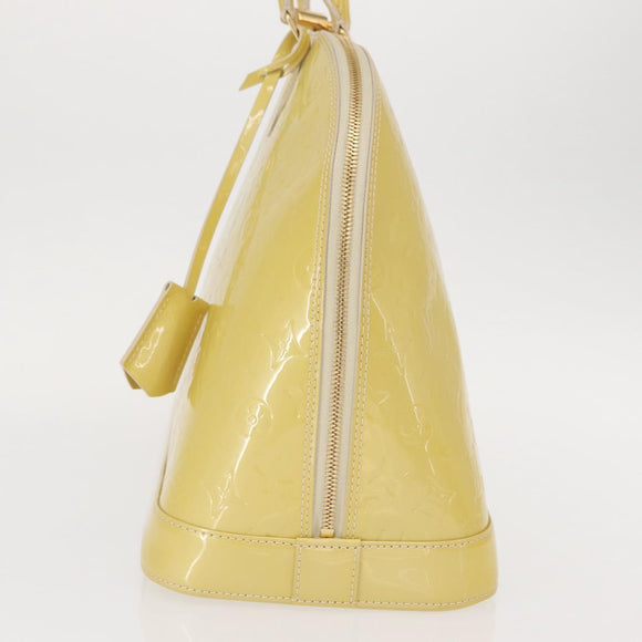 LOUIS VUITTON Monogram Vernis Alma PM Hand Bag Broncorail M91445 LV Auth 157676