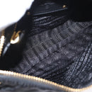 PRADA Shoulder Bag Nylon Black Gold Auth 157682V-18