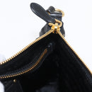 PRADA Shoulder Bag Nylon Black Gold Auth 157682V-19