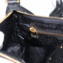 PRADA Shoulder Bag Nylon Black Gold Auth 157682V-21