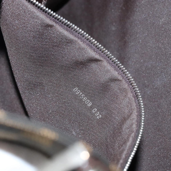 FENDI Zucca Canvas Mamma Baguette Tote Bag Brown Black Auth 157686