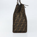 FENDI Zucca Canvas Mamma Baguette Tote Bag Brown Black Auth 157686-4