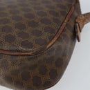 CELINE Macadam Canvas Shoulder Bag PVC Leather Brown Gold Auth 157688-9
