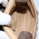 CELINE Macadam Canvas Shoulder Bag PVC Leather Brown Gold Auth 157688-11