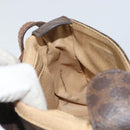 CELINE Macadam Canvas Shoulder Bag PVC Leather Brown Gold Auth 157688-19