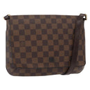 LOUIS VUITTON Damier Ebene Musette Tango Shoulder Bag N51301 LV Auth 157718-1