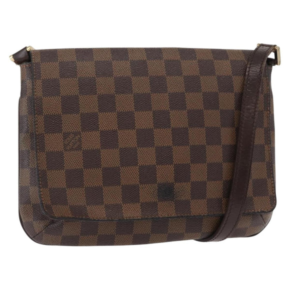 LOUIS VUITTON Damier Ebene Musette Tango Shoulder Bag N51301 LV Auth 157718