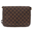 LOUIS VUITTON Damier Ebene Musette Tango Shoulder Bag N51301 LV Auth 157718-13