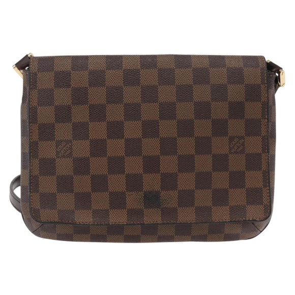 LOUIS VUITTON Damier Ebene Musette Tango Shoulder Bag N51301 LV Auth 157718