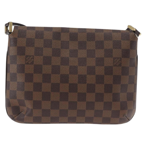 LOUIS VUITTON Damier Ebene Musette Tango Schoudertas N51301 LV Auth 157718