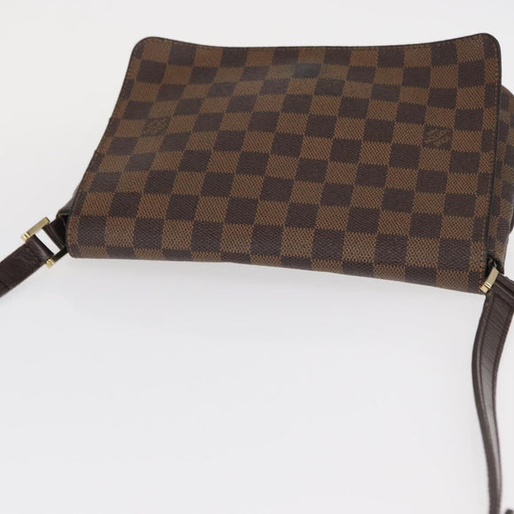 LOUIS VUITTON Damier Ebene Musette Tango Shoulder Bag N51301 LV Auth 157718
