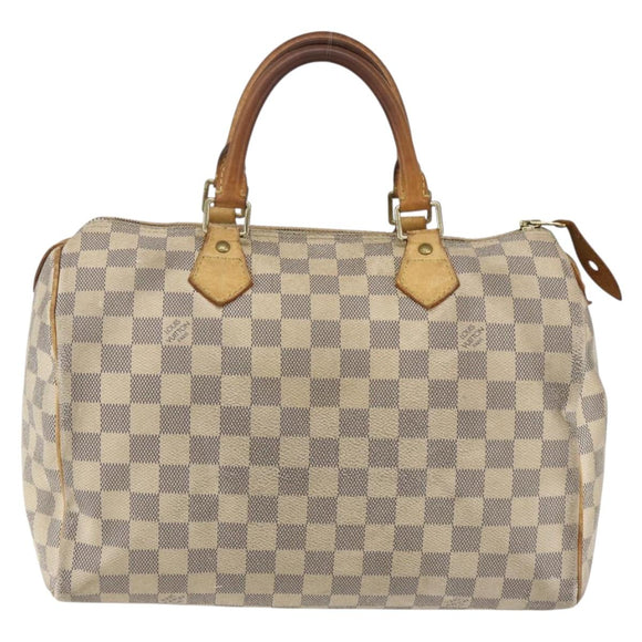 LOUIS VUITTON Damier Azur Speedy 30 Hand Bag N41533 LV Auth 157725