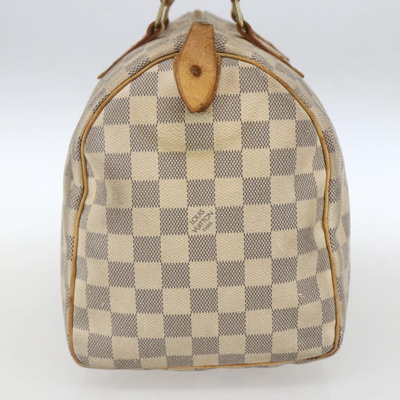 LOUIS VUITTON Damier Azur Speedy 30 Hand Bag N41533 LV Auth 157725