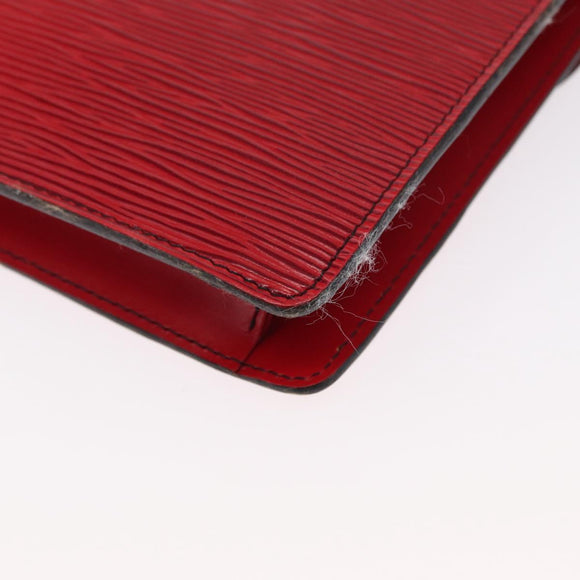 LOUIS VUITTON Epi Montaigne 27 Clutch Bag Red M52657 LV Auth 157734