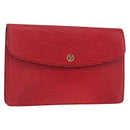 LOUIS VUITTON Epi Montaigne 27 Clutch Bag Red M52657 LV Auth 157734-1