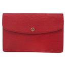 LOUIS VUITTON Epi Montaigne 27 Clutch Bag Red M52657 LV Auth 157734-13