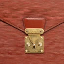 LOUIS VUITTON Epi Serviette Conseiller Briefcase Brown M54423 LV Auth 157735-17