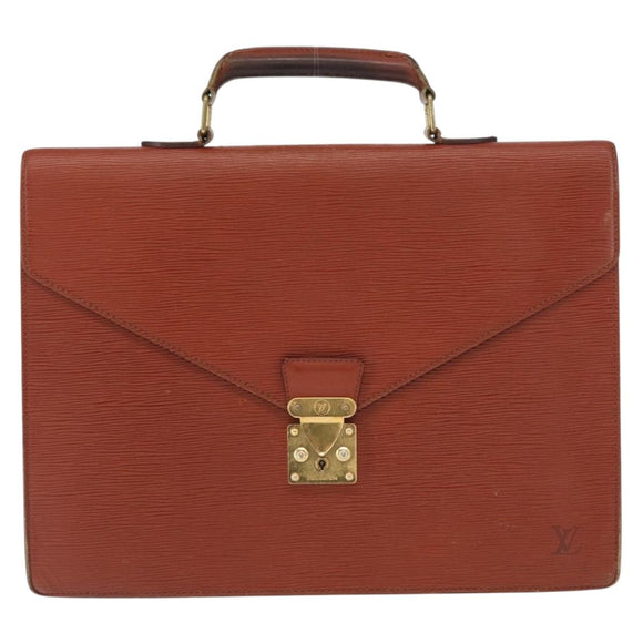 LOUIS VUITTON Epi Serviette Conseiller Briefcase Brown M54423 LV Auth 157735