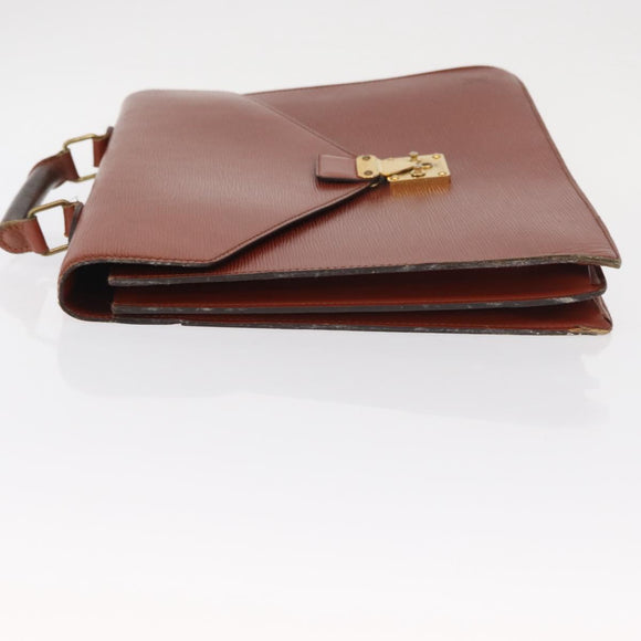 LOUIS VUITTON Epi Serviette Conseiller Briefcase Brown M54423 LV Auth 157735