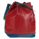 LOUIS VUITTON Epi Noe Shoulder Bag Bicolor Red Blue M44084 LV Auth 157736-1