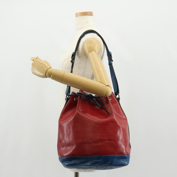 LOUIS VUITTON Epi Noe Shoulder Bag Bicolor Red Blue M44084 LV Auth 157736