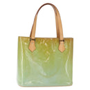 LOUIS VUITTON Monogram Vernis Houston Hand Bag Baby Blue M91005 LV Auth 157739-1