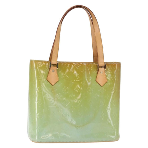 LOUIS VUITTON Monogram Vernis Houston Hand Bag Baby Blue M91005 LV Auth 157739