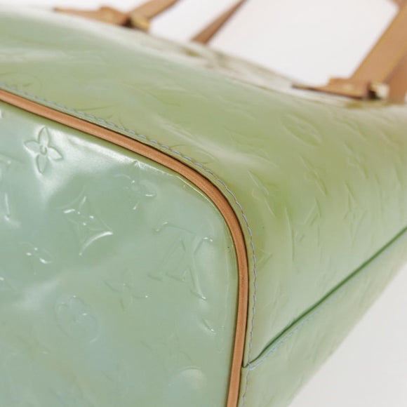 LOUIS VUITTON Monogram Vernis Houston Hand Bag Baby Blue M91005 LV Auth 157739