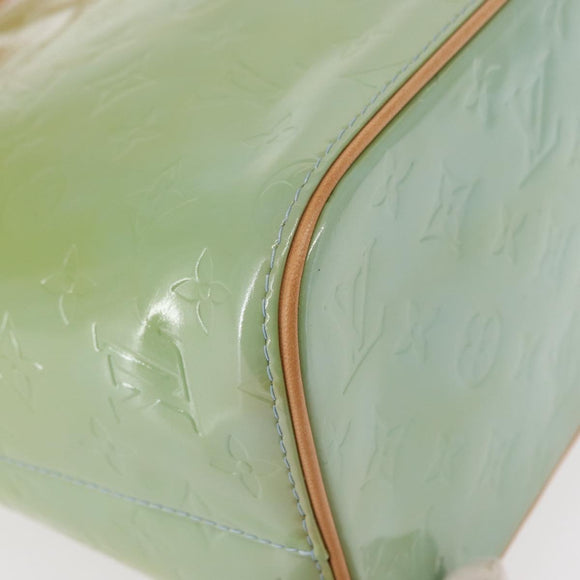 LOUIS VUITTON Monogram Vernis Houston Hand Bag Baby Blue M91005 LV Auth 157739