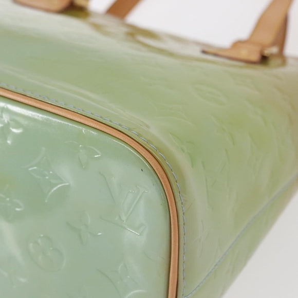 LOUIS VUITTON Monogram Vernis Houston Hand Bag Baby Blue M91005 LV Auth 157739