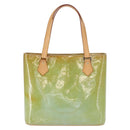 LOUIS VUITTON Monogram Vernis Houston Hand Bag Baby Blue M91005 LV Auth 157739-2