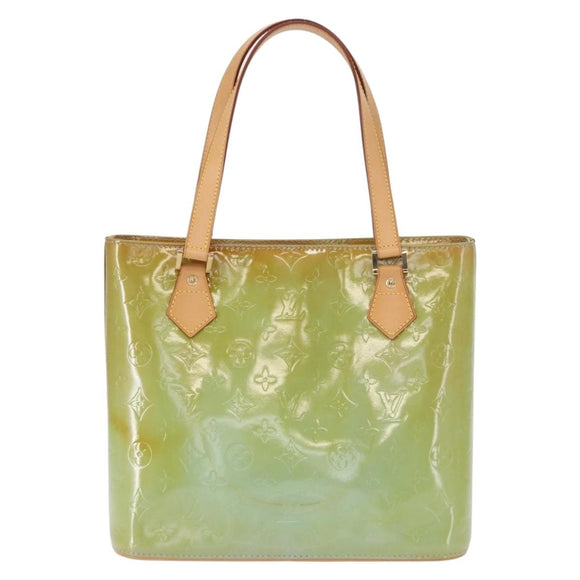 LOUIS VUITTON Monogram Vernis Houston Hand Bag Baby Blue M91005 LV Auth 157739