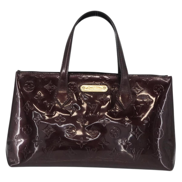 LOUIS VUITTON Monogram Vernis Wilshire PM Bag Amarante M93641 LV Auth 157742