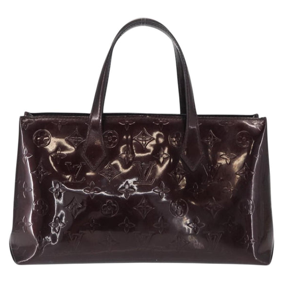 LOUIS VUITTON Monogram Vernis Wilshire PM Bag Amarante M93641 LV Auth 157742