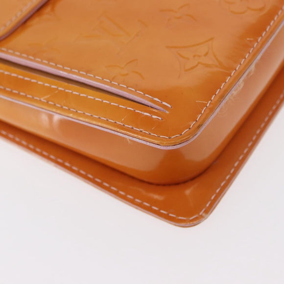 LOUIS VUITTON Monogram Vernis Motto Pouch Marshmallow Pink M91312 LV Auth 157744