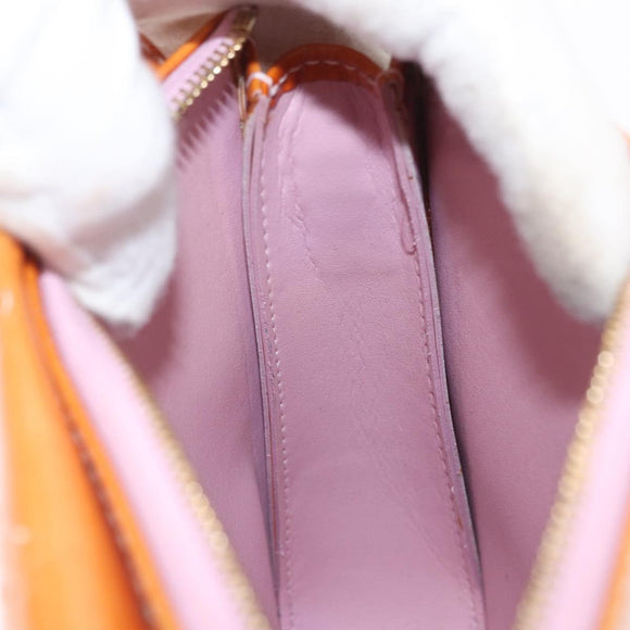 LOUIS VUITTON Monogram Vernis Motto Pouch Marshmallow Pink M91312 LV Auth 157744