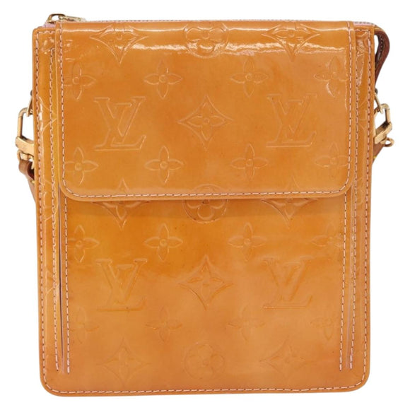LOUIS VUITTON Monogram Vernis Motto Pouch Marshmallow Pink M91312 LV Auth 157744