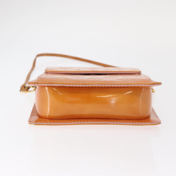LOUIS VUITTON Monogram Vernis Motto Pouch Marshmallow Pink M91312 LV Auth 157744