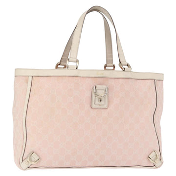 GUCCI GG Canvas Tote Bag Pink Gold 141472 Auth 157745