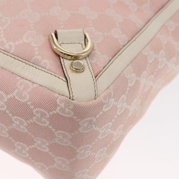 GUCCI GG Canvas Tote Bag Pink Gold 141472 Auth 157745