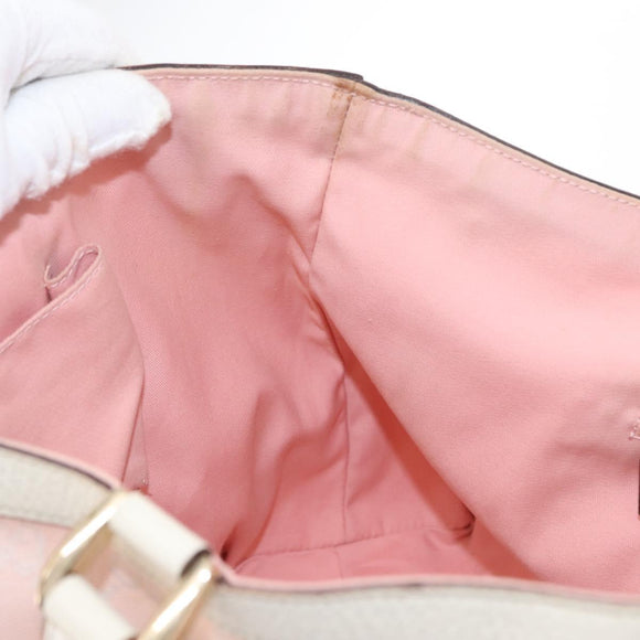 GUCCI GG Canvas Tote Bag Pink Gold 141472 Auth 157745