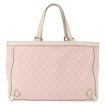 GUCCI GG Canvas Tote Bag Pink Gold 141472 Auth 157745 - 0