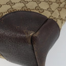 GUCCI GG Canvas Shoulder Bag Beige Silver 114273 Auth 157746-9