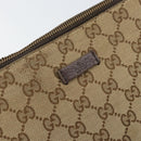 GUCCI GG Canvas Shoulder Bag Beige Silver 114273 Auth 157746-17
